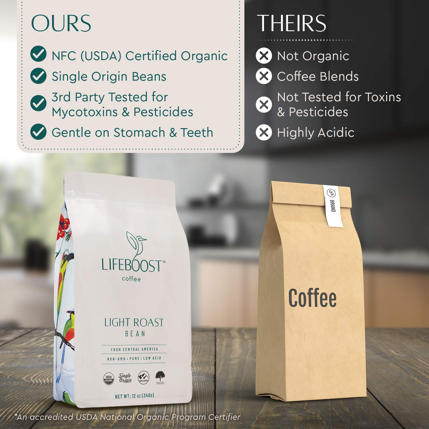 Lifeboost brewed cup pour-over demonstrating clean flavor and reduced acidity benefit
