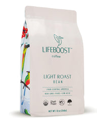 Lifeboost front packaging 12oz showing organic label and freshness benefit