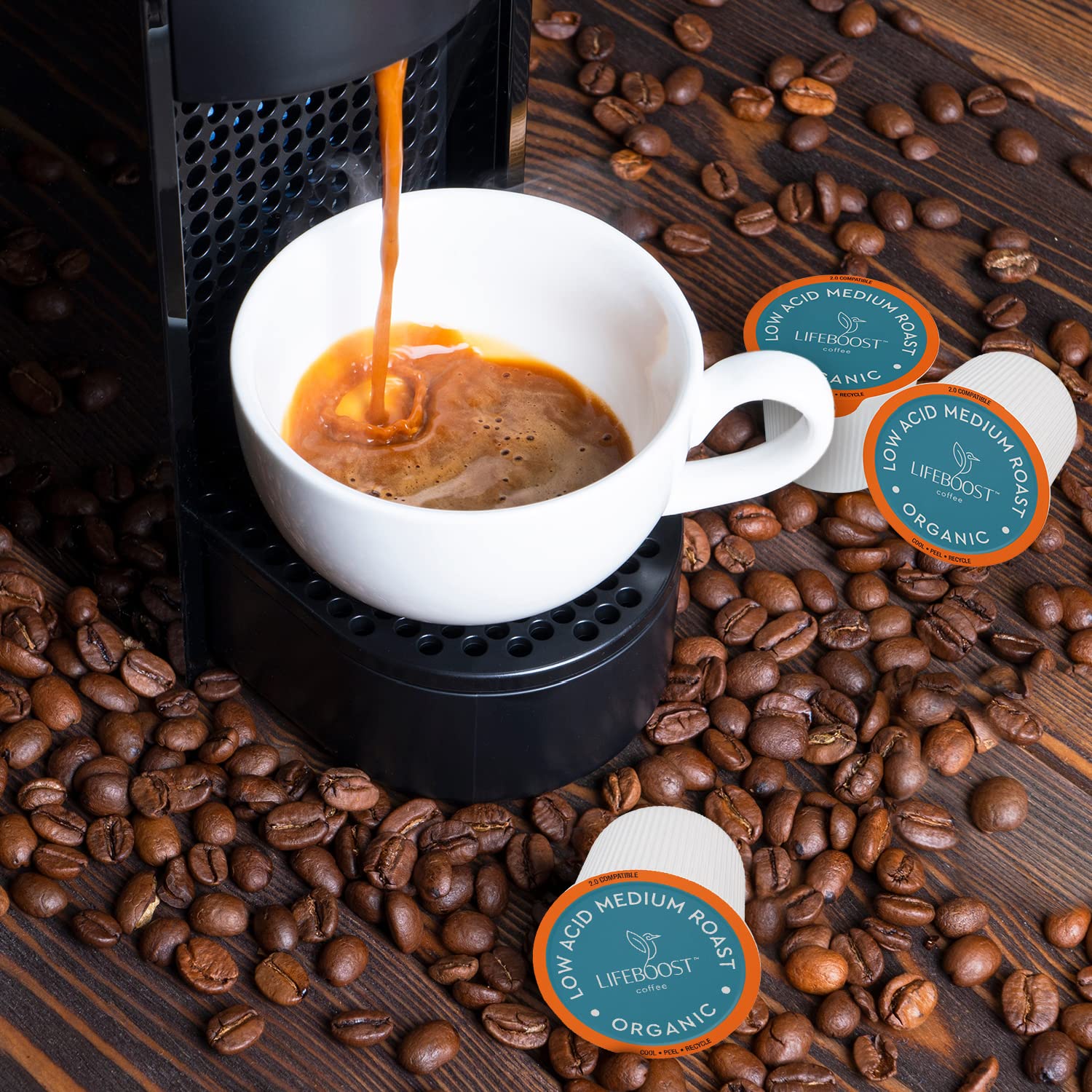 Lifeboost medium roast ground coffee texture highlighting consistent grind and flavor