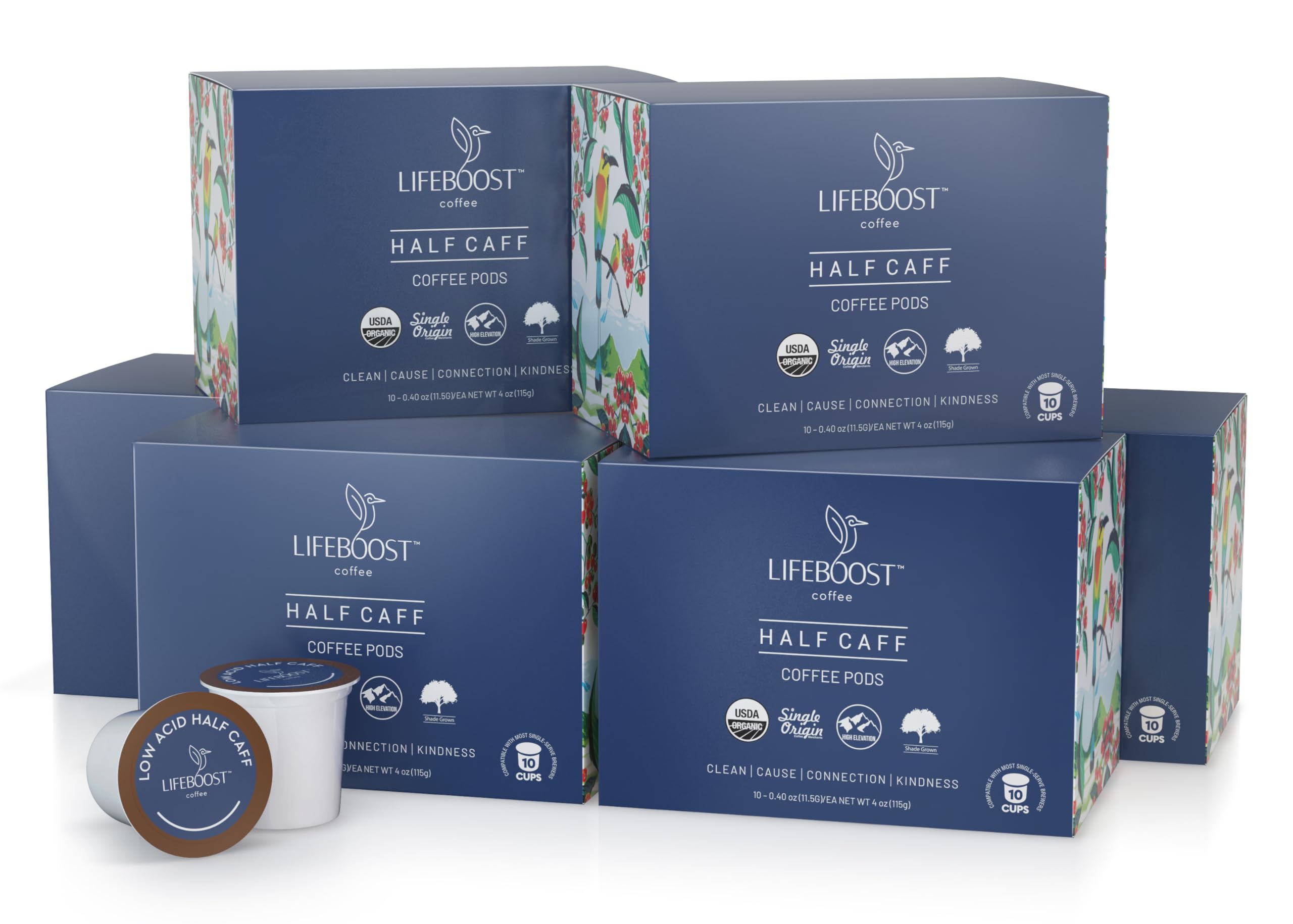 Travel pouch with Lifeboost pods illustrating portability and consistent brew on the go