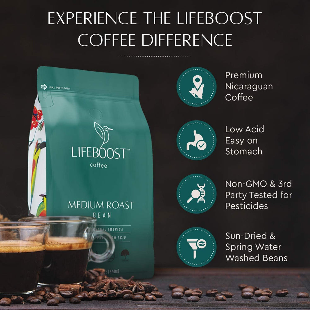 Lifeboost bag on a breakfast table showing enjoyable morning routine benefit