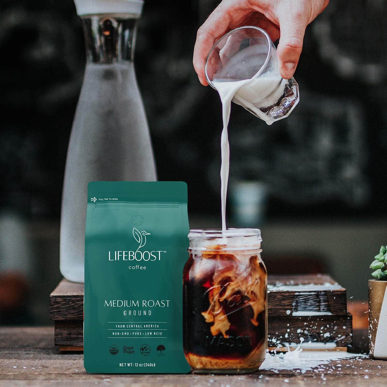 lifeboost pour-over brew scene demonstrating clean extraction and smooth flavor