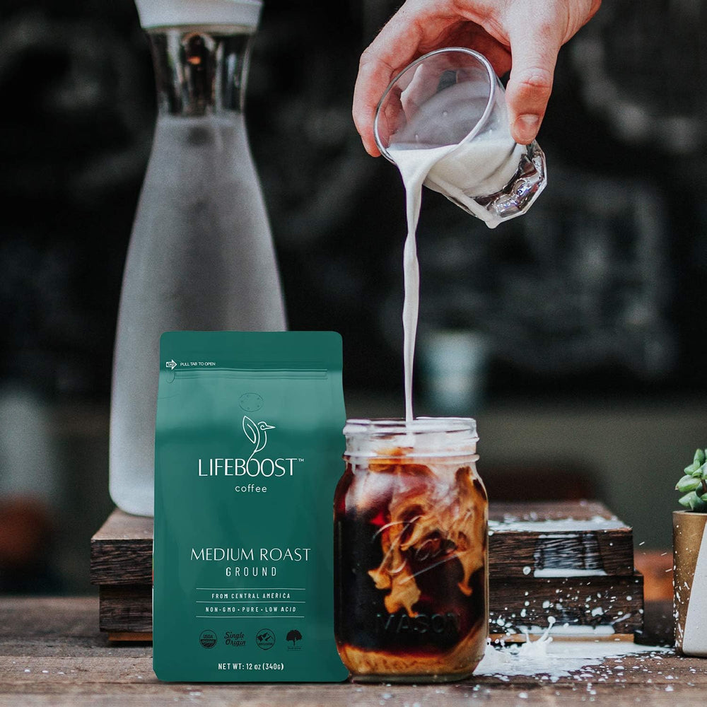 lifeboost pour-over brew scene demonstrating clean extraction and smooth flavor