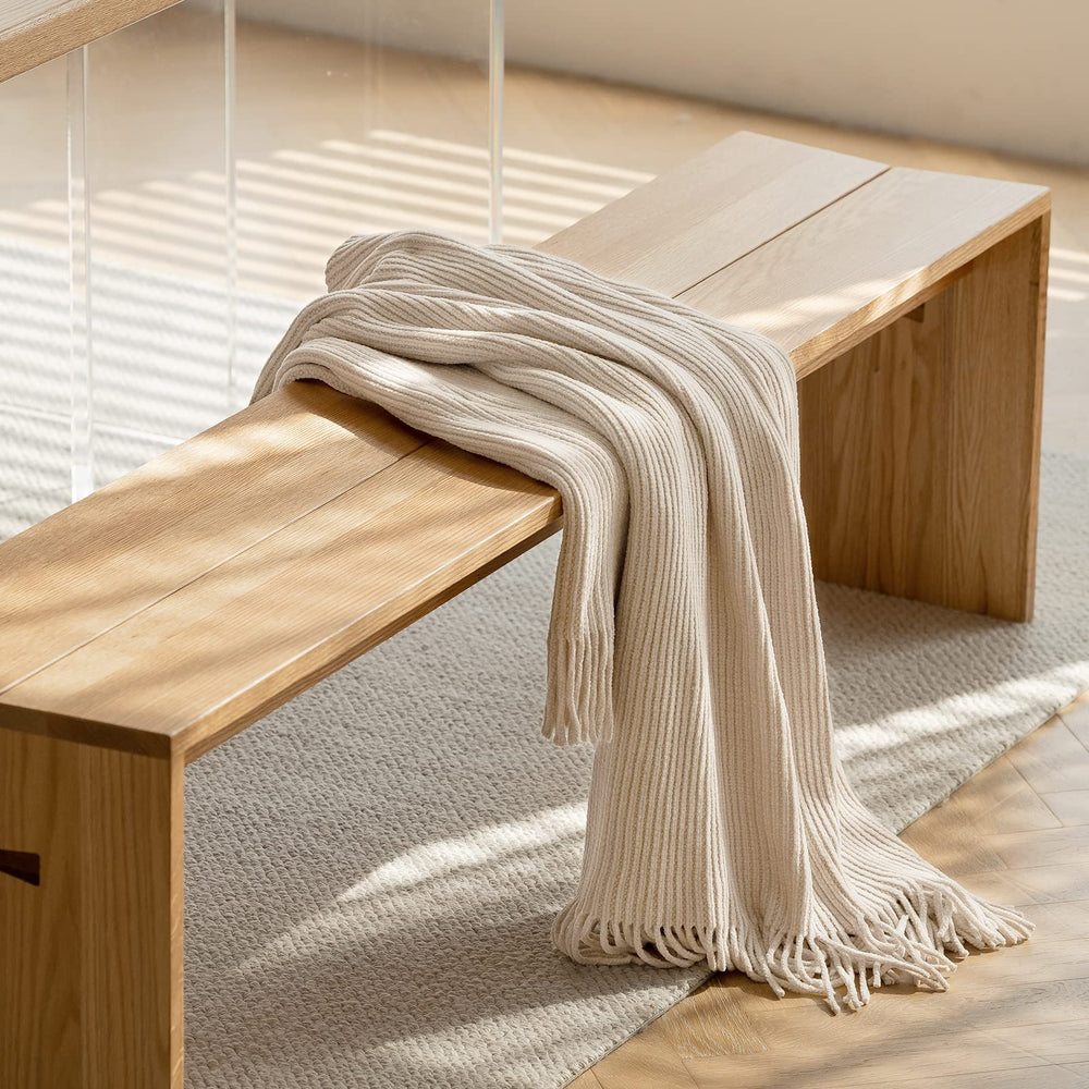 lifein close-up of chenille knit texture highlighting plush, silky softness