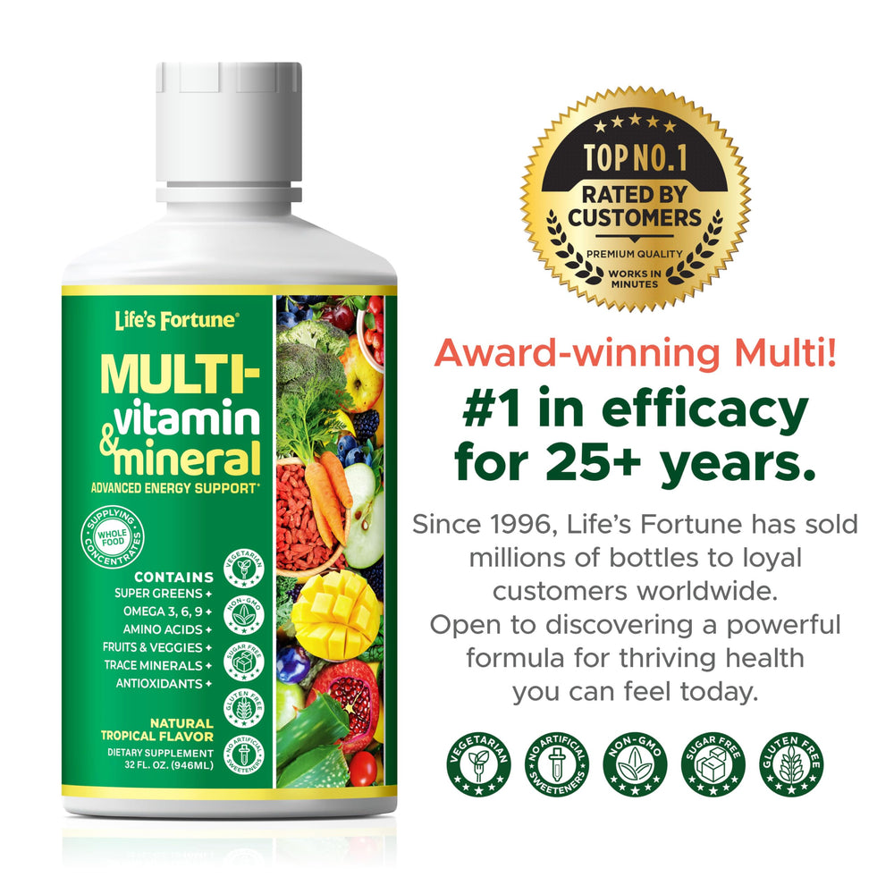 Life's Fortune senior taking vitamin illustrating easier swallowing and digestion