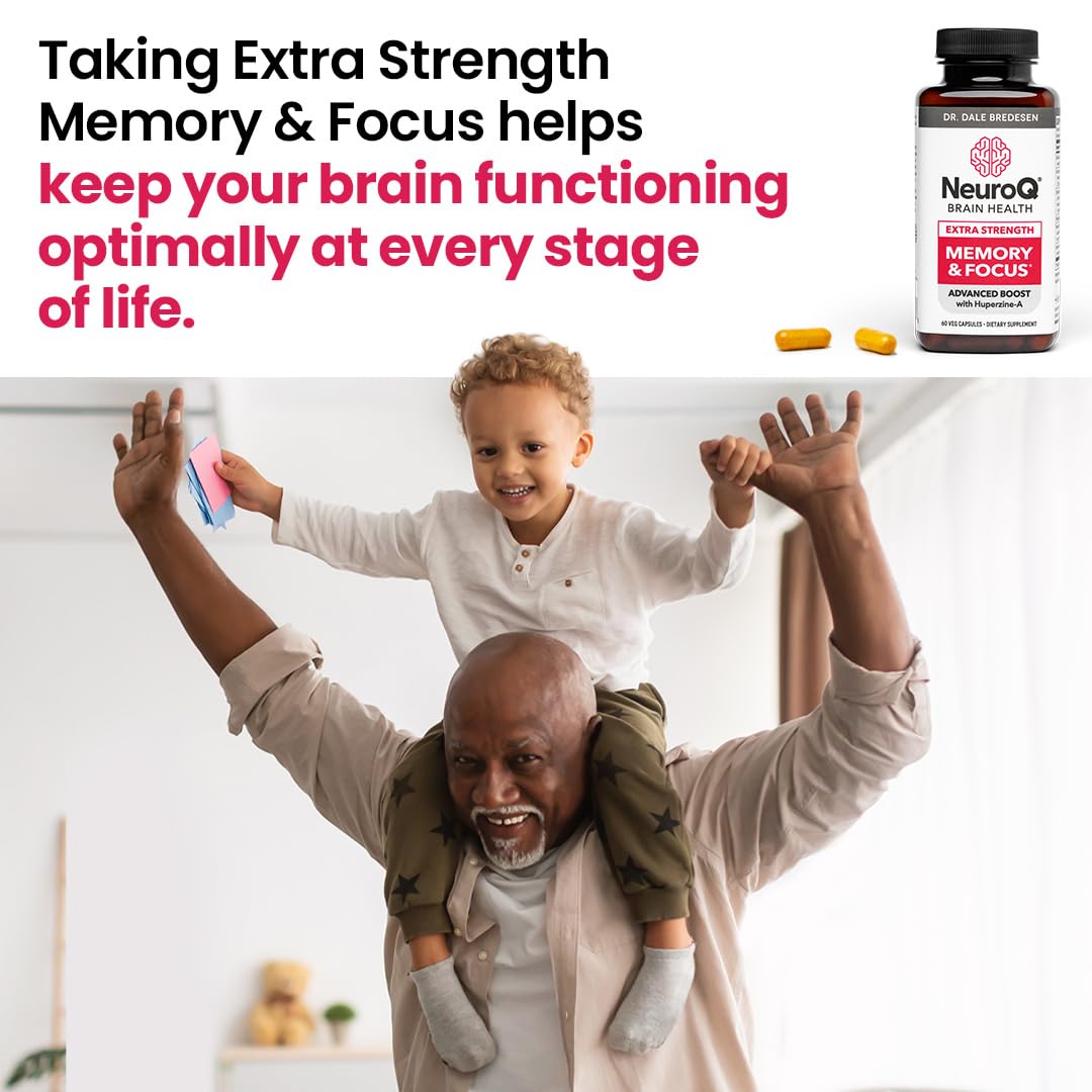 LifeSeasons NeuroQ on a workspace with notebook conveying enhanced focus and productive benefits