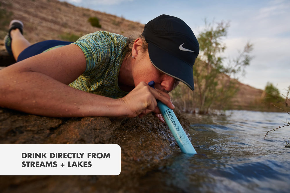 LifeStraw in hand showing compact size and lightweight benefit