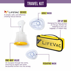 LifeVac adult and pediatric masks displayed together for multi-age readiness