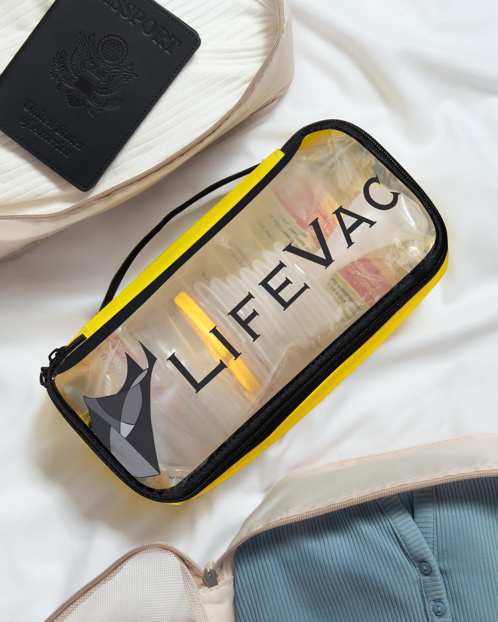 LifeVac combo kit on kitchen counter ready for quick reach in homes