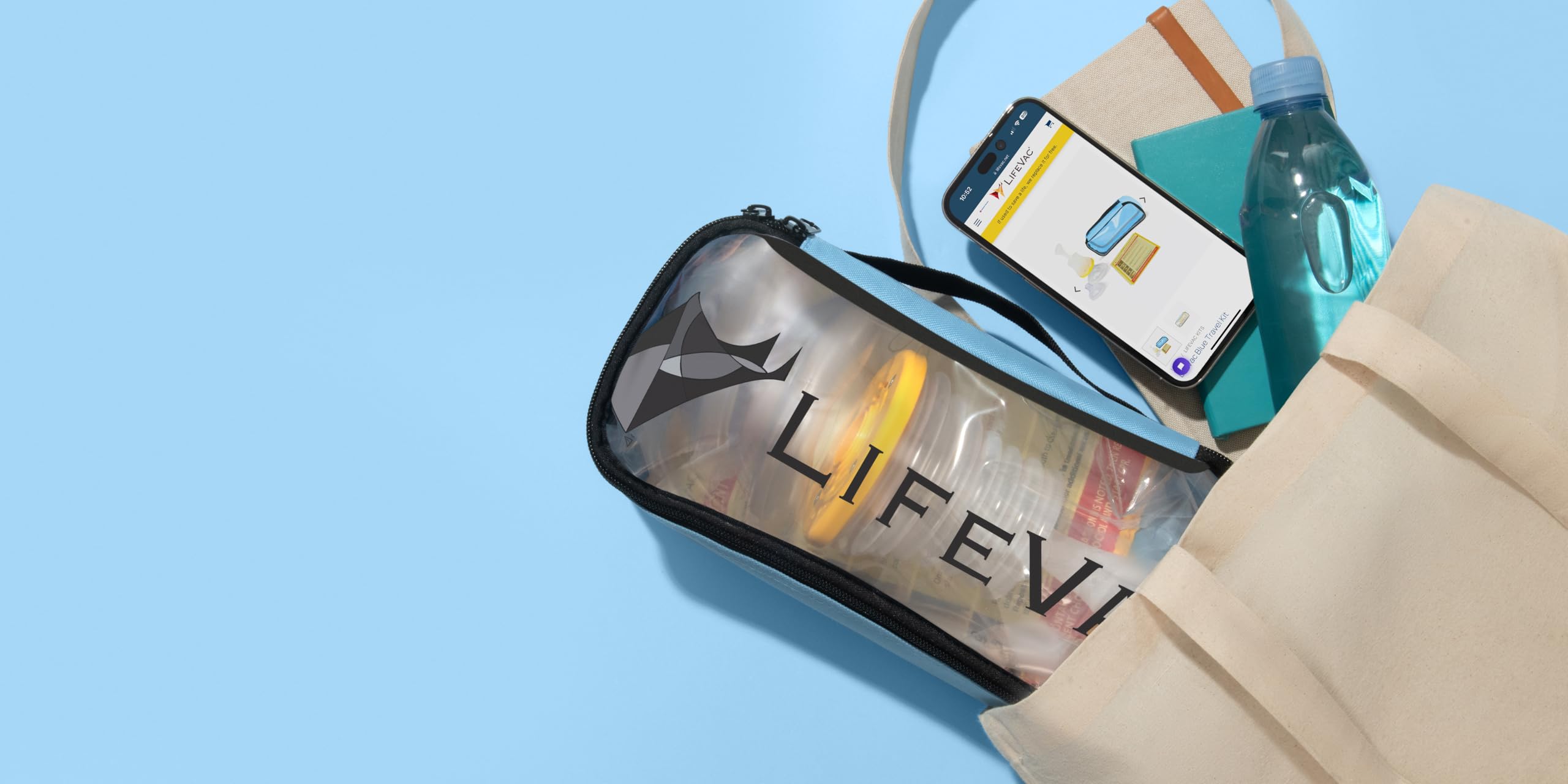 LifeVac disposable valve component showing single-use safety benefit