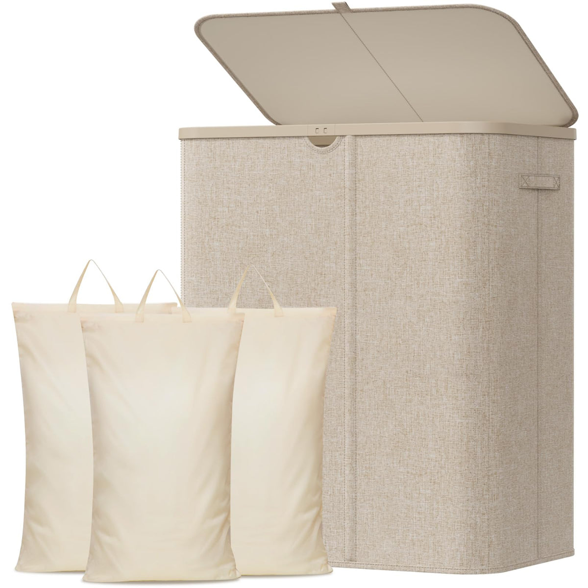 Lifewit front view with lid closed showing tidy storage and concealed laundry