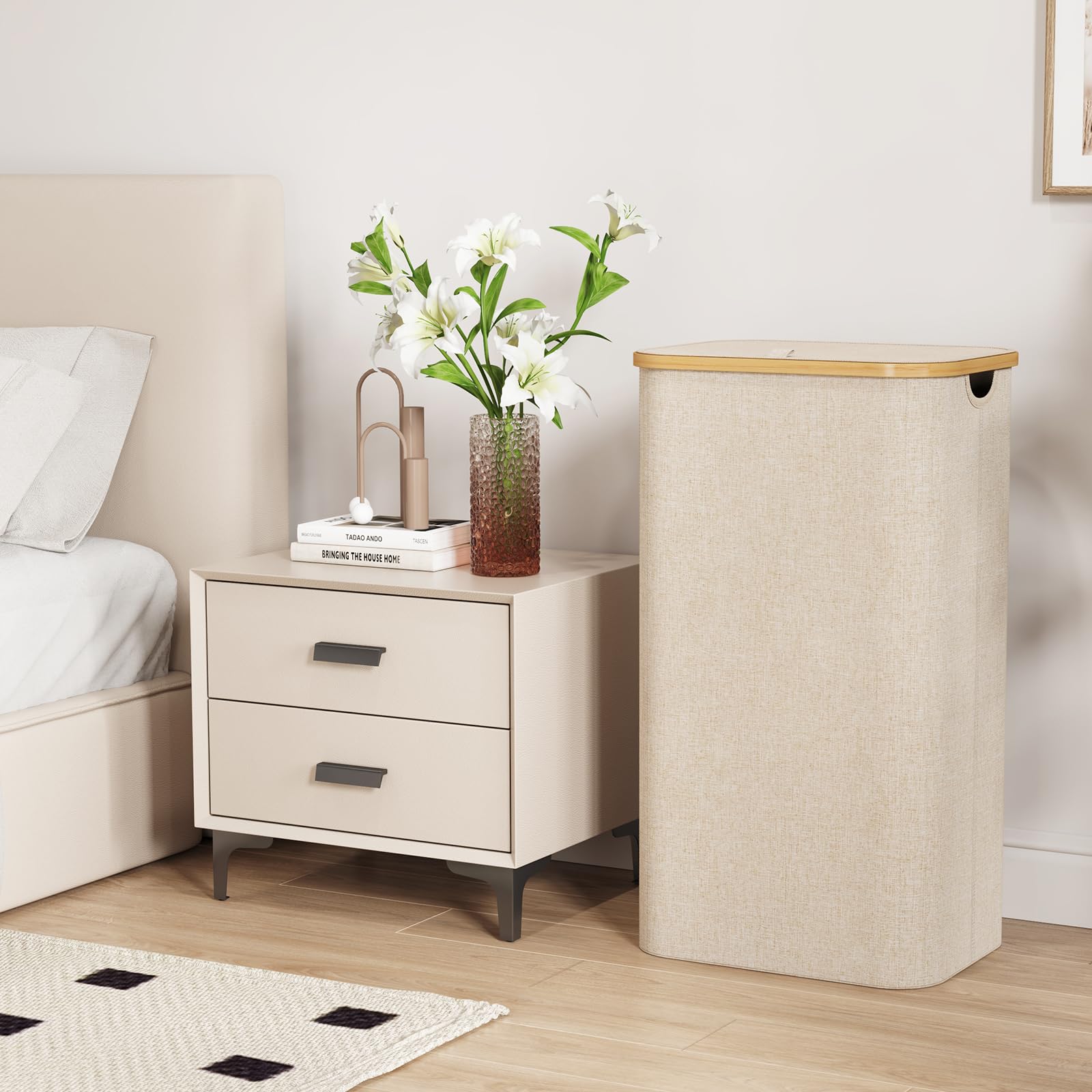 Lifewit removable bag on washing machine ready for laundry