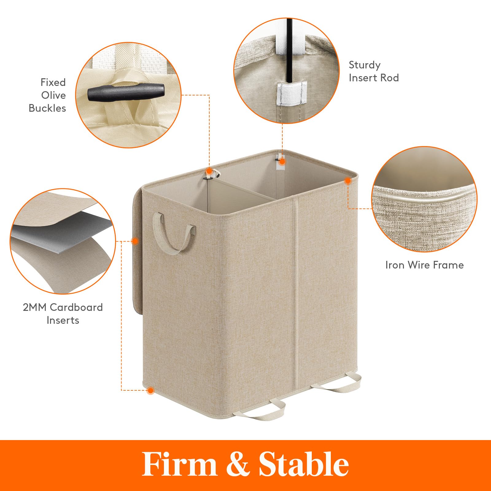 Lifewit lid close-up highlighting flip-open hinge and clean beige finish for discreet containment