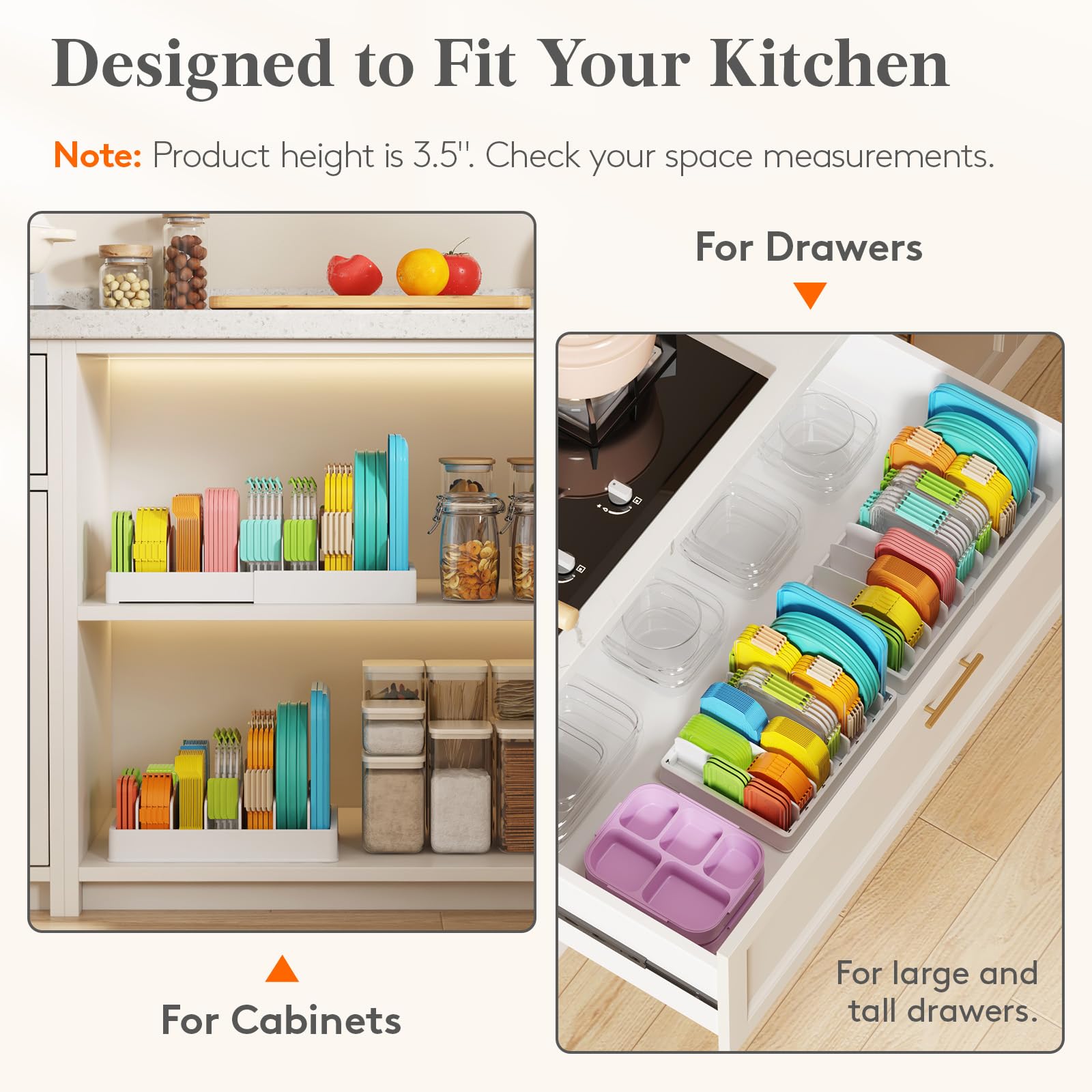 Close-up of Lifewit organizer plastic texture highlighting easy-to-clean surface