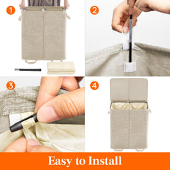Lifewit removable laundry bag with drawstring and handles for easy transport to the washer