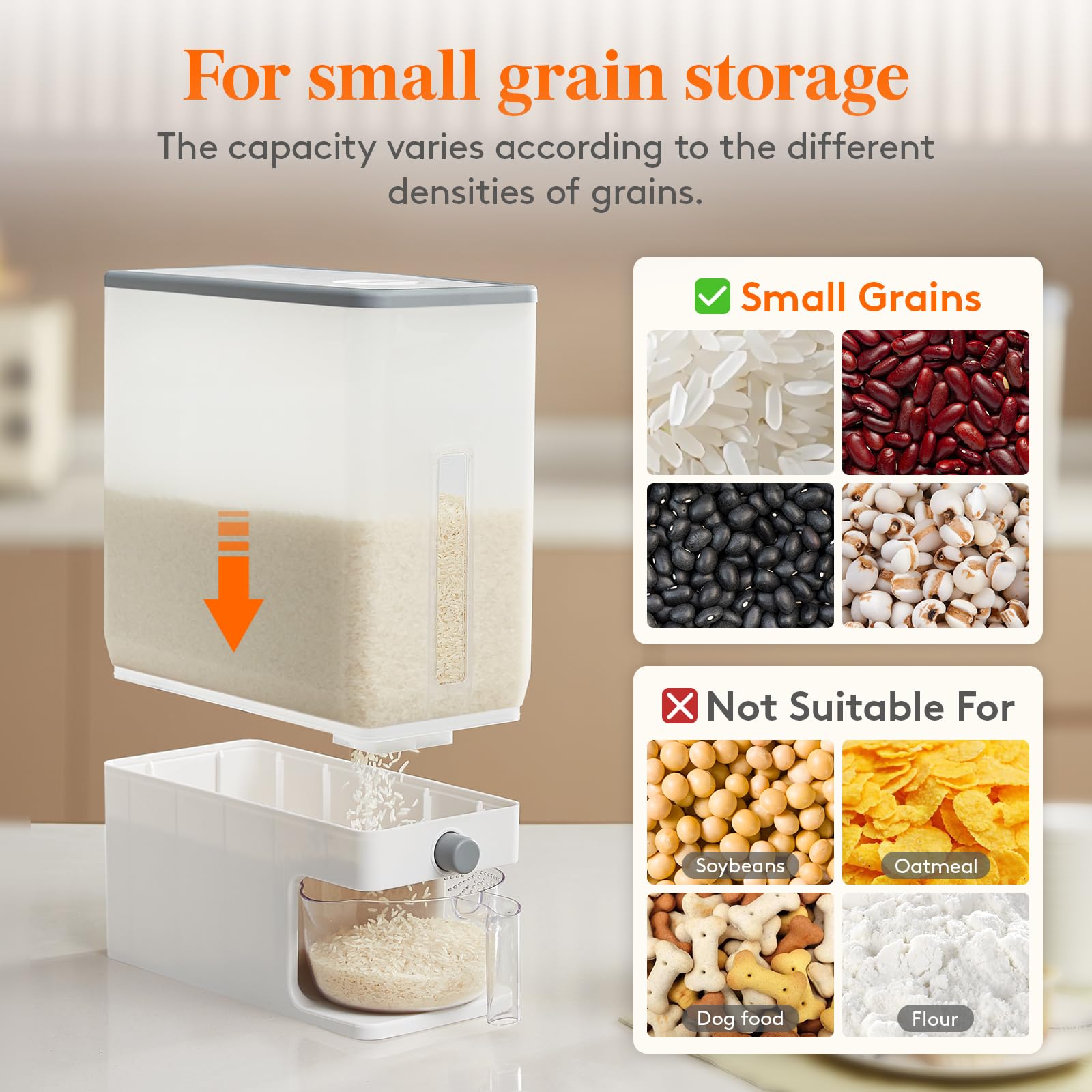 Lifewit container placed in a pantry saving shelf space and organizing supplies