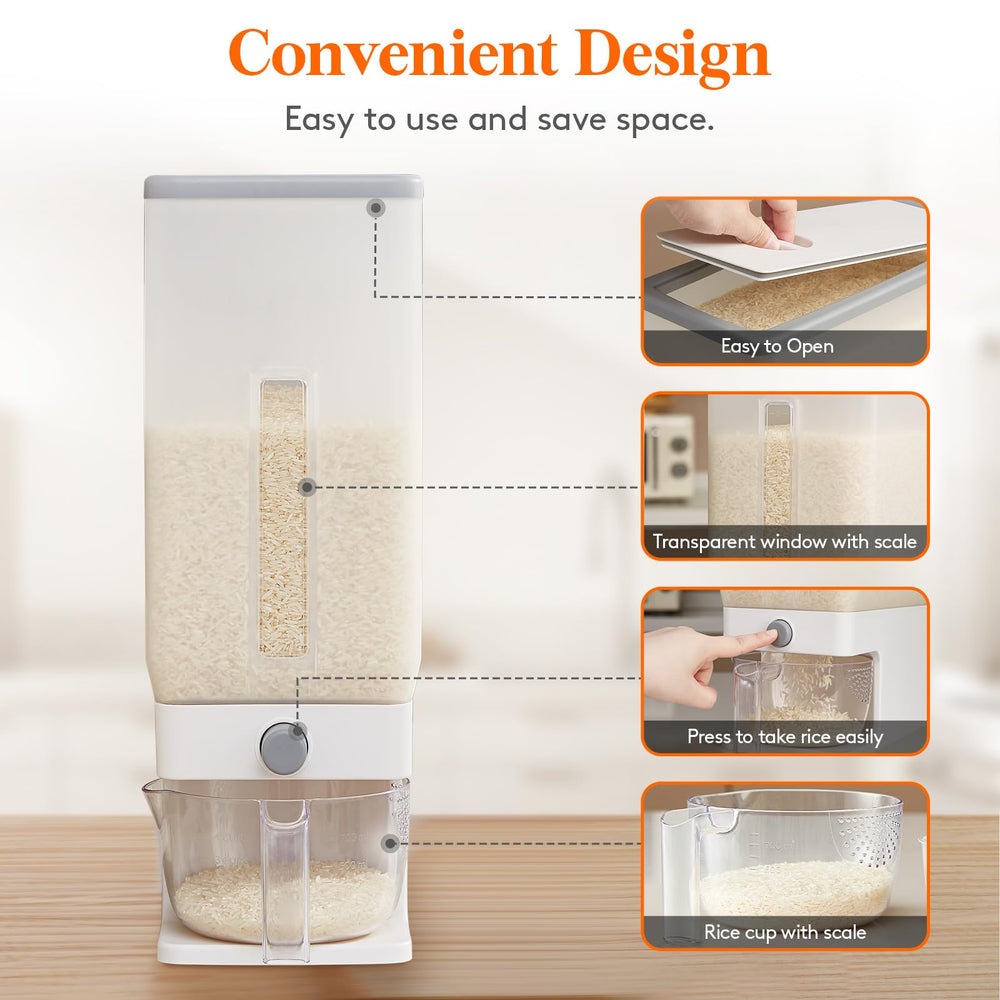 Lifewit container open top showing wide mouth for easy refill and cleaning