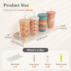 Lifewit shelf mounted in bathroom holding toiletries for organized storage
