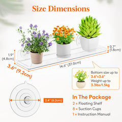 Lifewit shelf side view showing 1-inch front lip preventing plant slips benefit