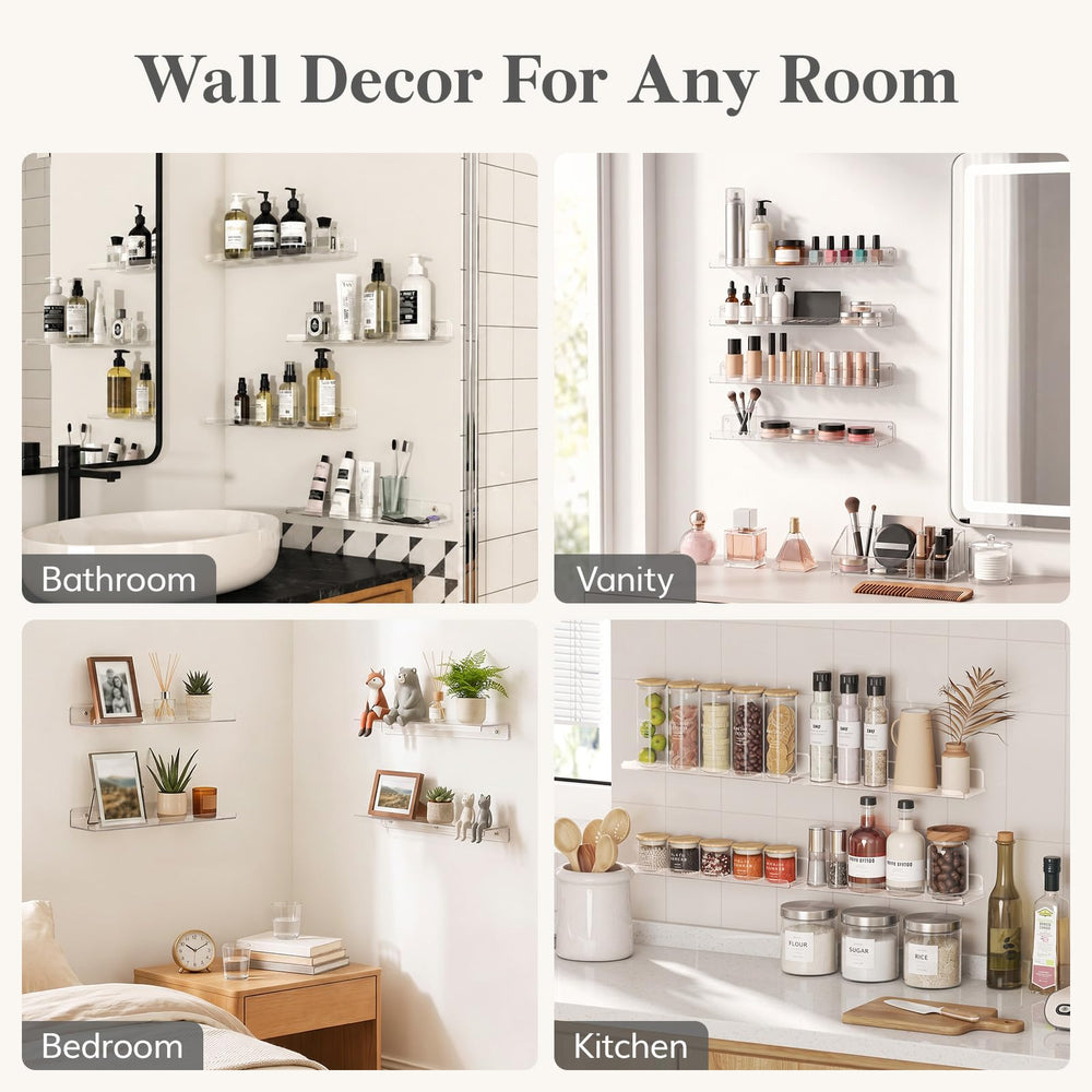 Lifewit staggered shelves in living room showing decorative versatility