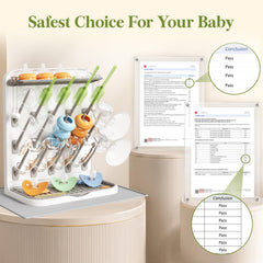 Lifewit side profile with mixed bottle sizes demonstrating space-saving vertical storage