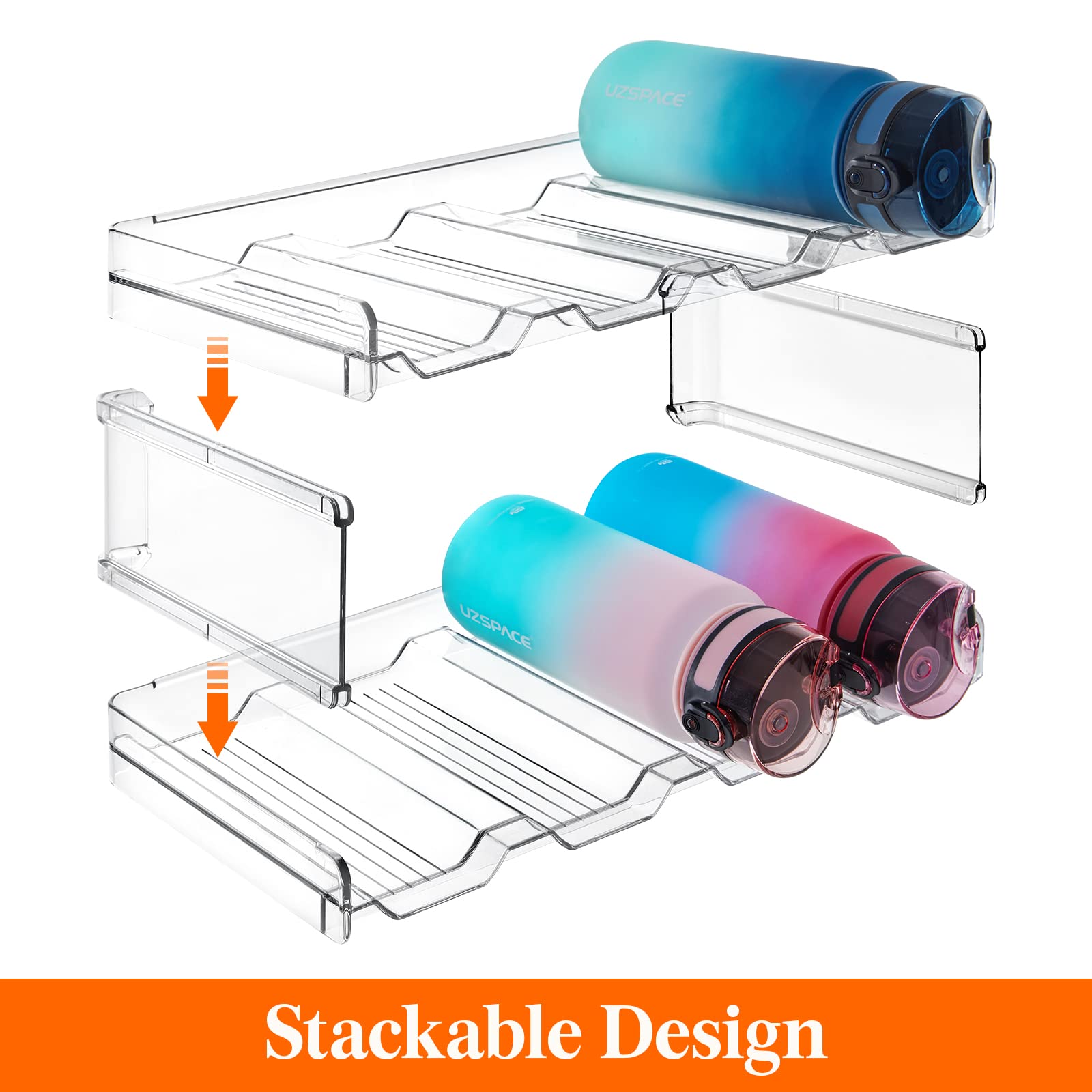 Lifewit stacked shelves installed in cabinet for doubled storage