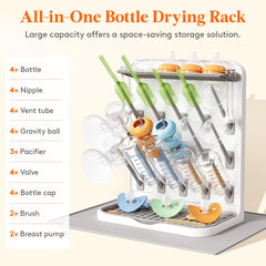 Lifewit close-up of top pacifier tray showing drainage holes for hygienic airflow