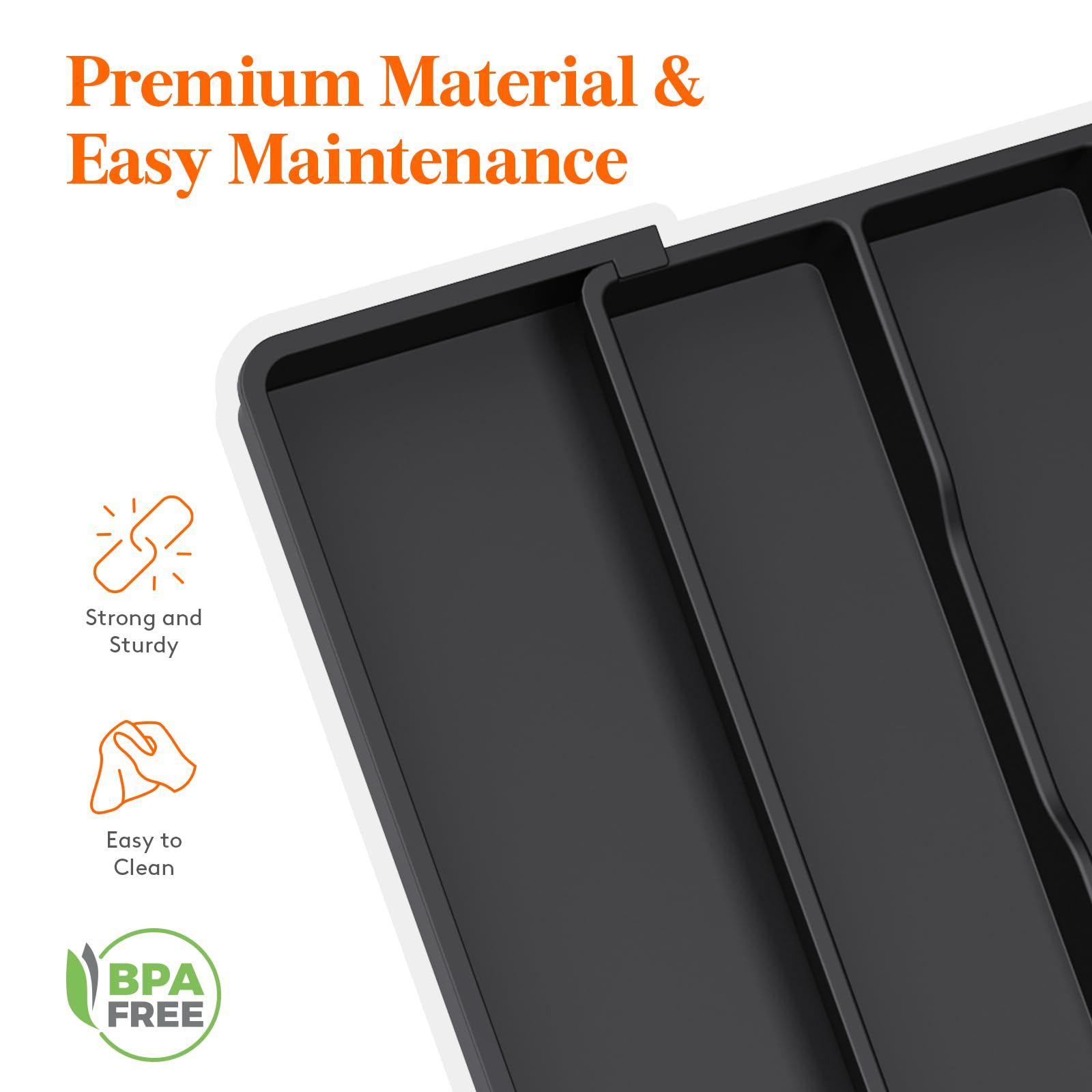 Lifewit tray with spatulas and ladles sorted for easy selection