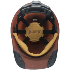 LIFT Dax leather brow detail showing sweat management and softer contact
