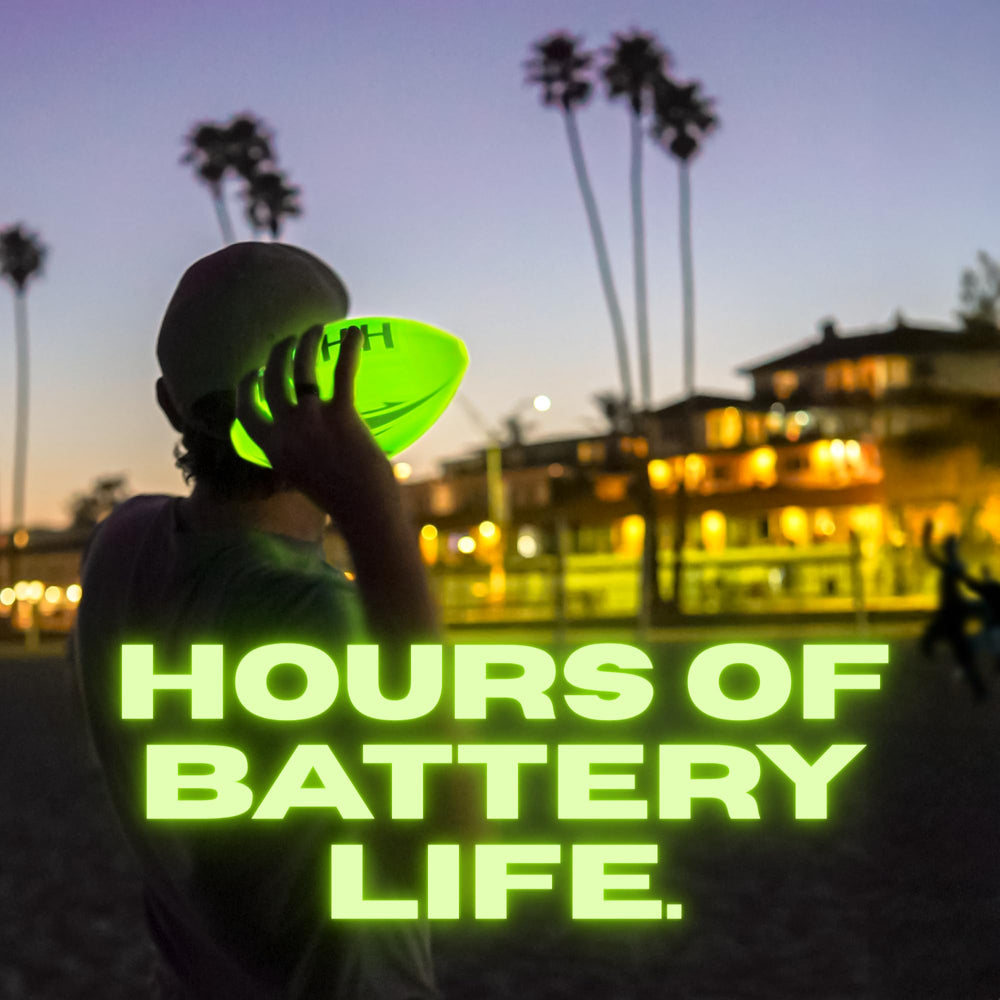 LIGHTRO held in an adult hand showing 8-inch youth scale benefit