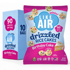 Like Air front box view showing package design and portioned snack convenience