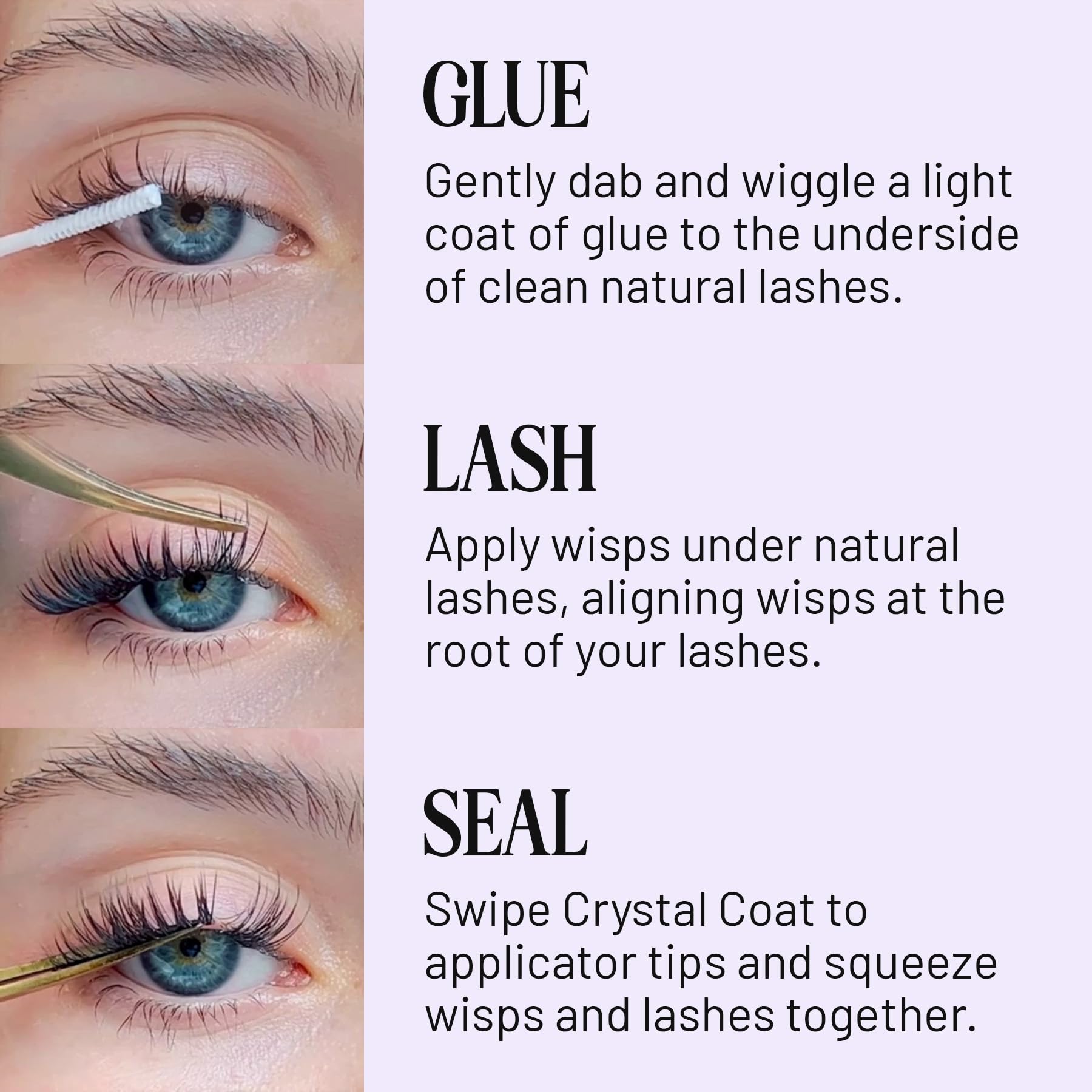 Lilac St brush-tip close-up for precise application and reduced excess glue