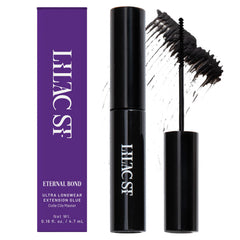 Lilac St product front packaging showing compact glue tube and cap benefit is travel-friendly
