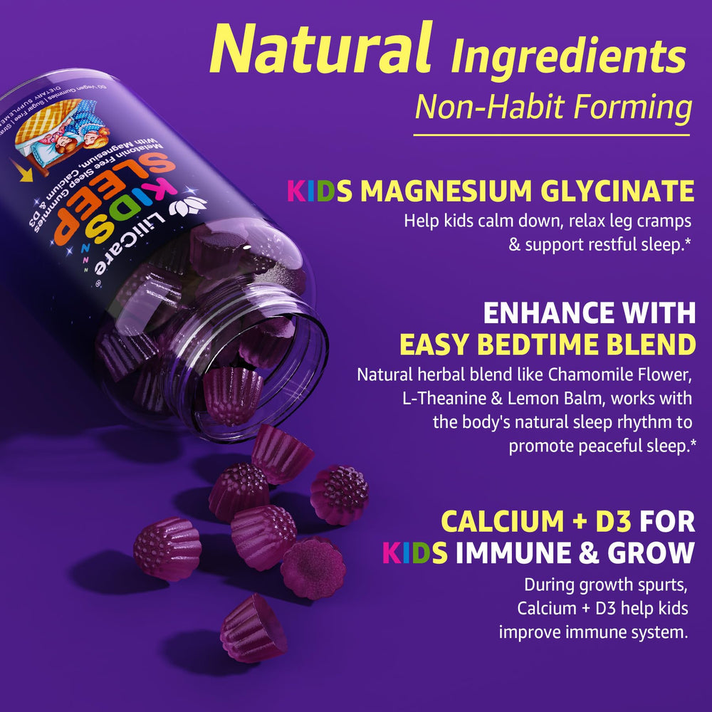 LILICARE gummy given during a child's bedtime routine to support calmer evenings