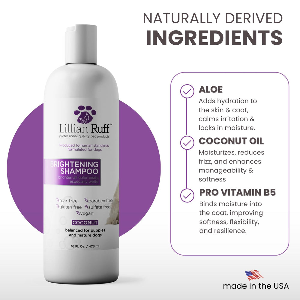 Lillian Ruff label detail highlighting ingredients like aloe and provitamin B5