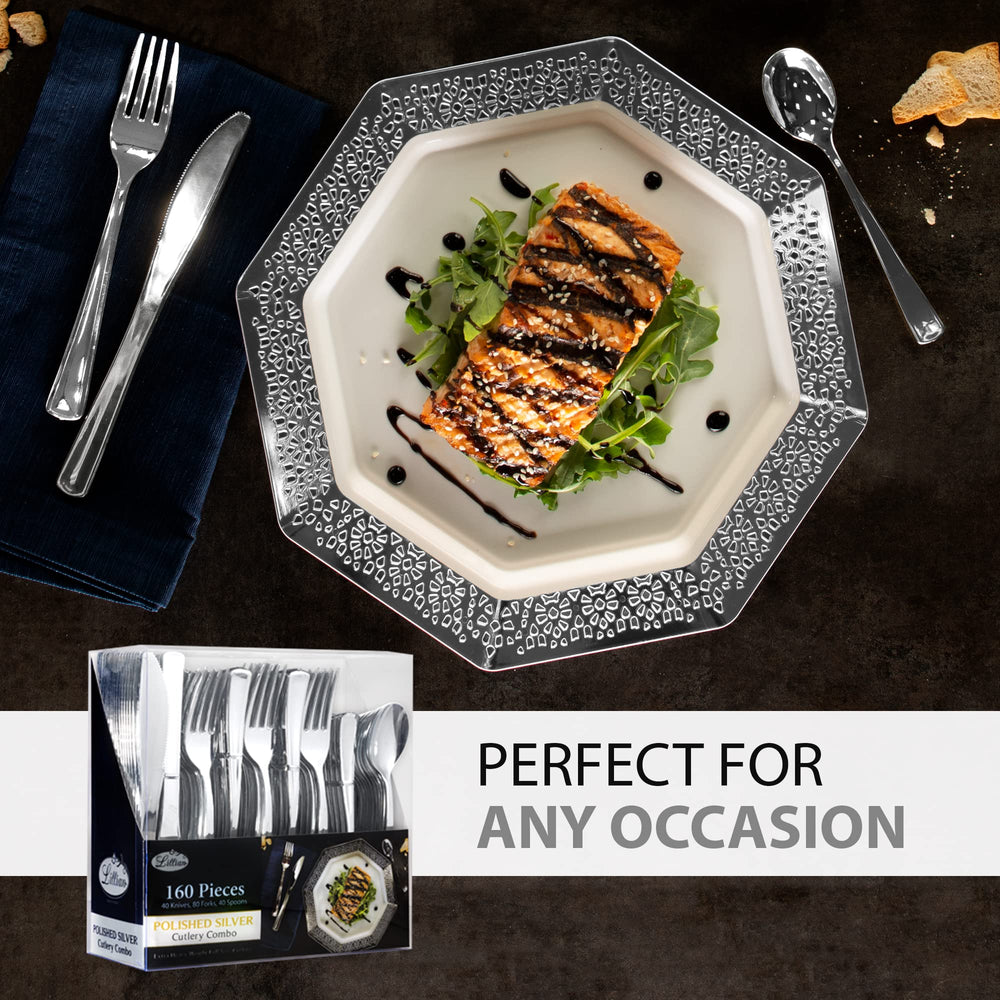 Lillian Tablesettings hand holding fork demonstrating extra-heavyweight strength