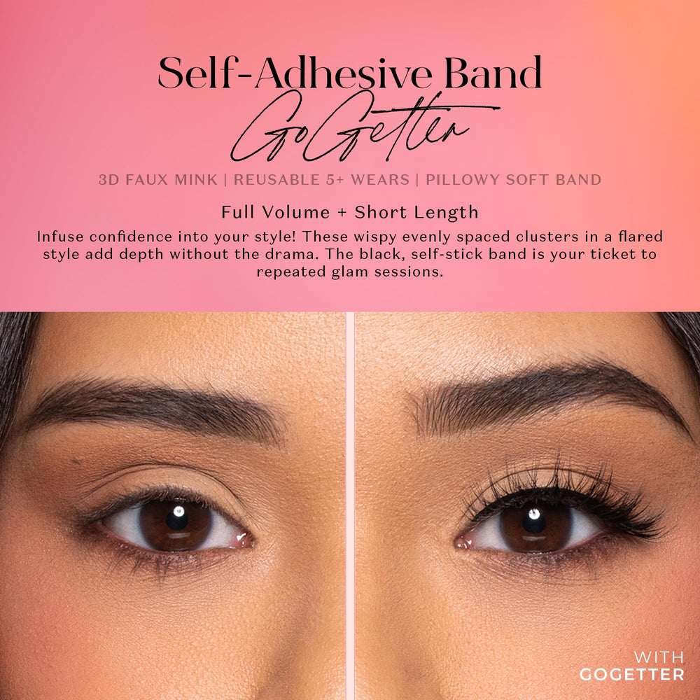 Lilly Lashes GoGetter close-up of adhesive band highlighting ease