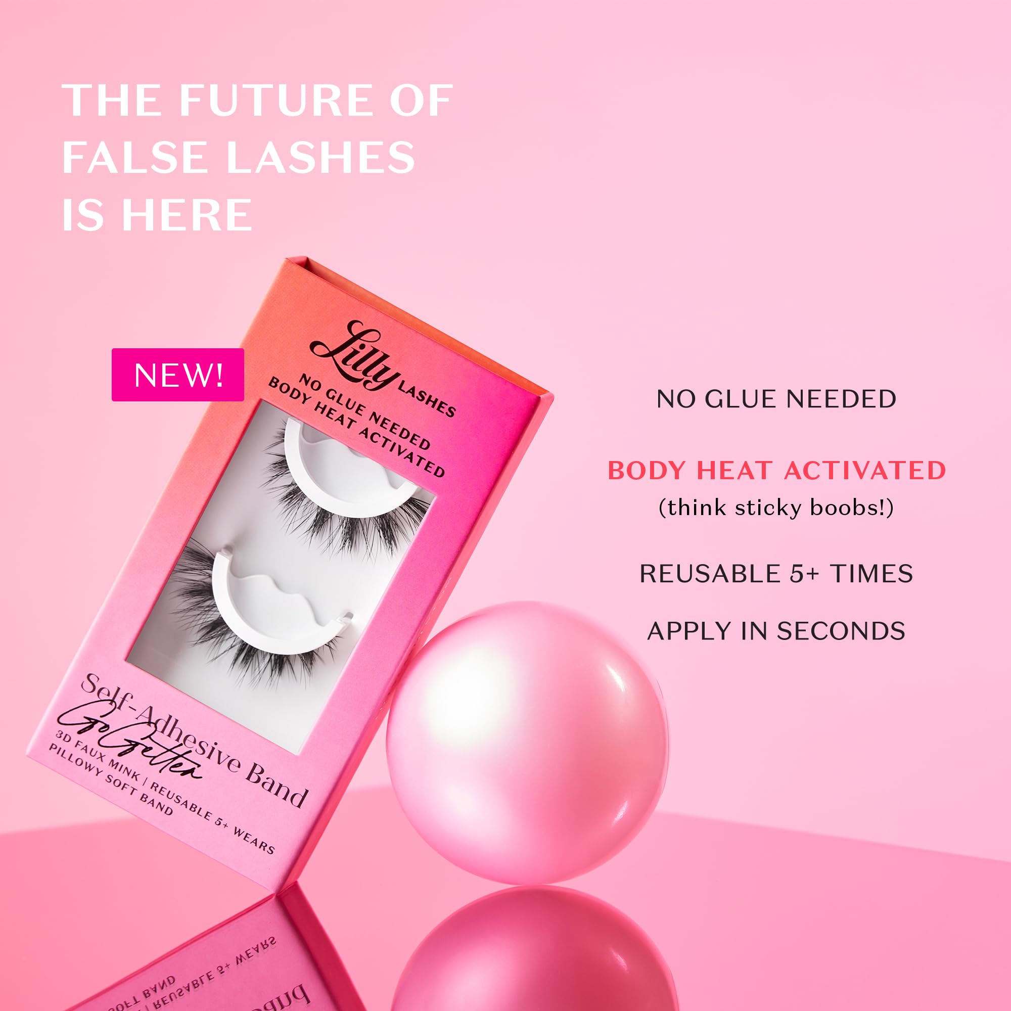 Lilly Lashes GoGetter faux mink texture showing natural-looking volume