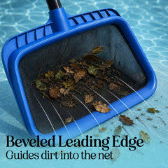 LIME POOL fine mesh closeup capturing small debris for clearer water
