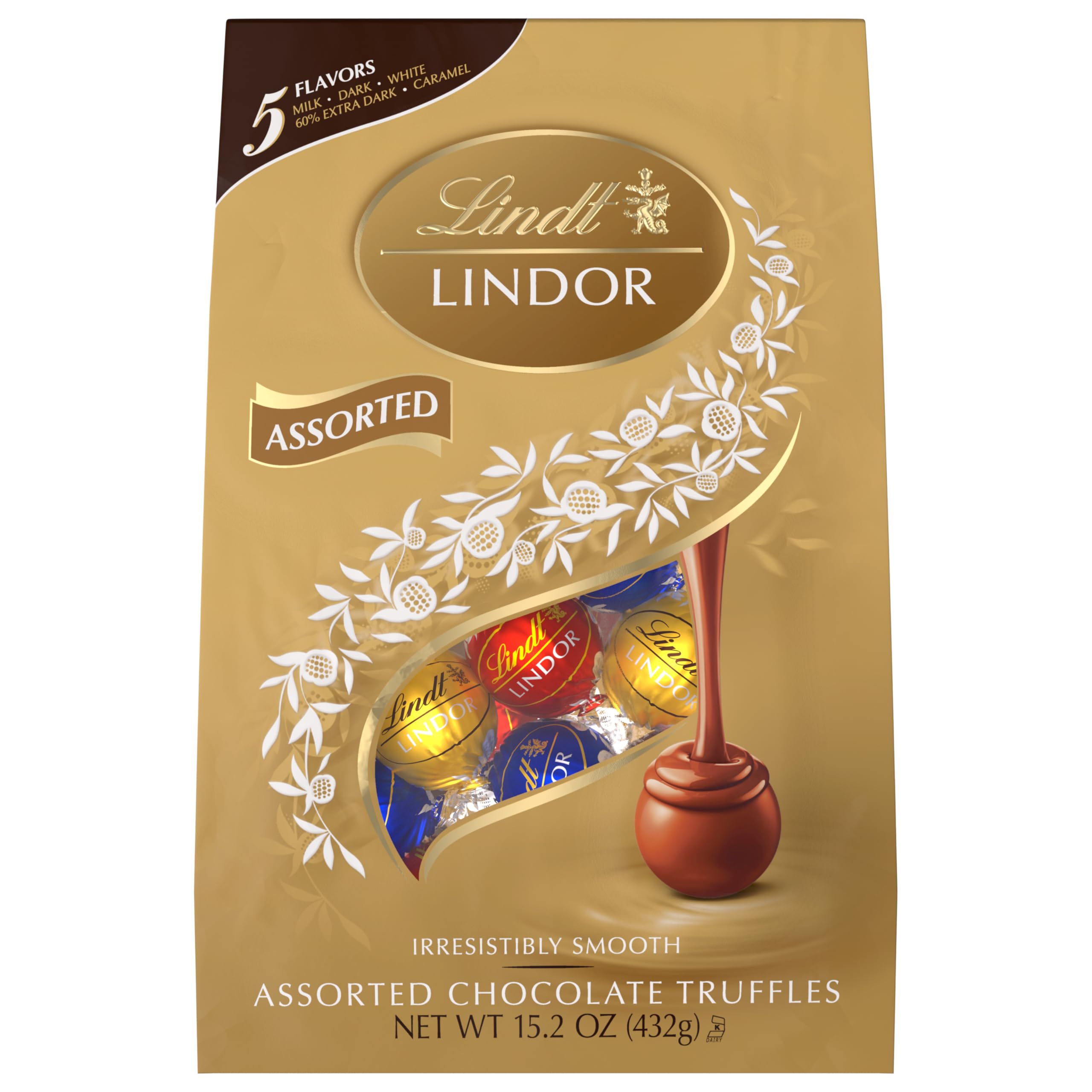 Lindt LINDOR truffles in a gift bowl styled for parties and entertaining