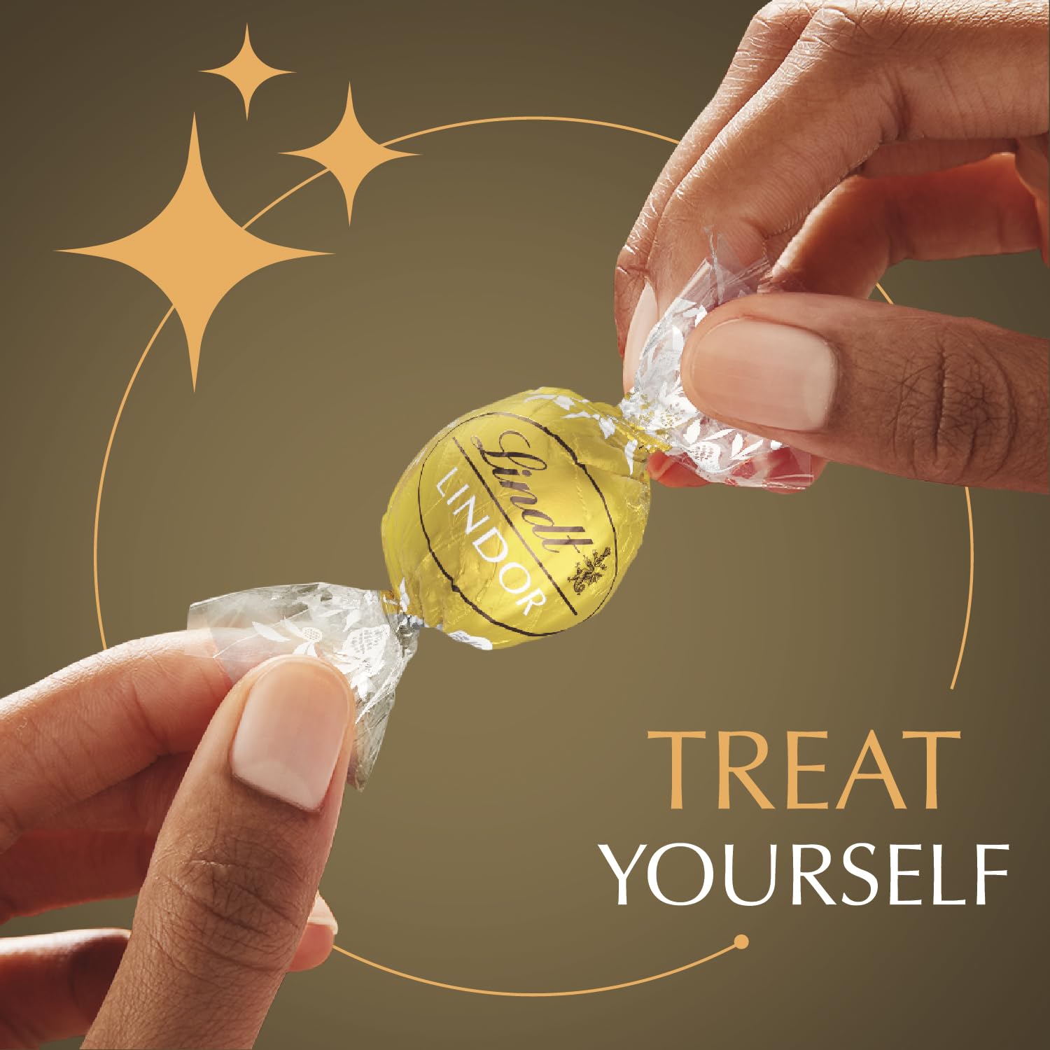 Lindt LINDOR bag label close-up showing ingredients and kosher mark clarity