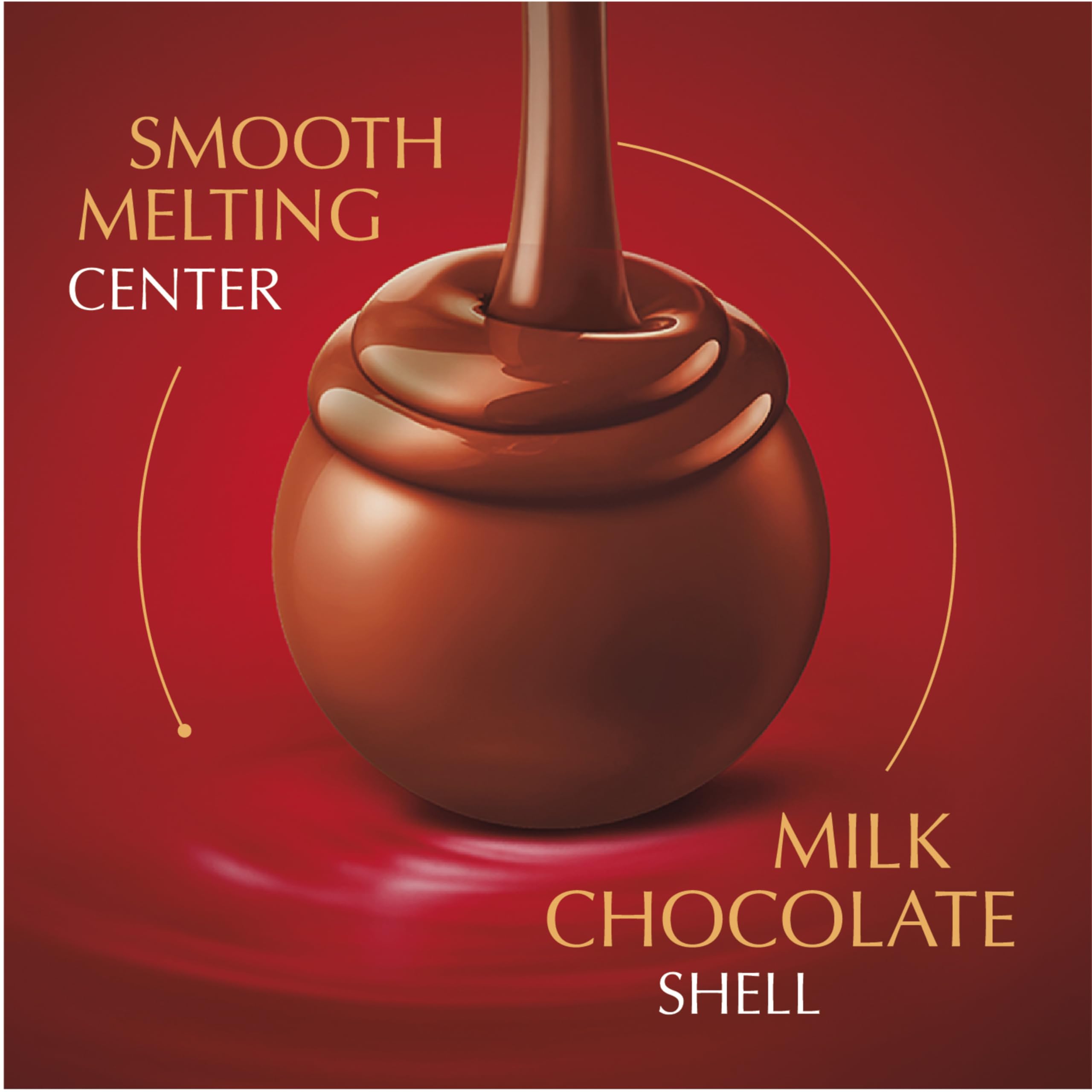 Close-up of a Lindt truffle highlighting smooth shell and premium texture