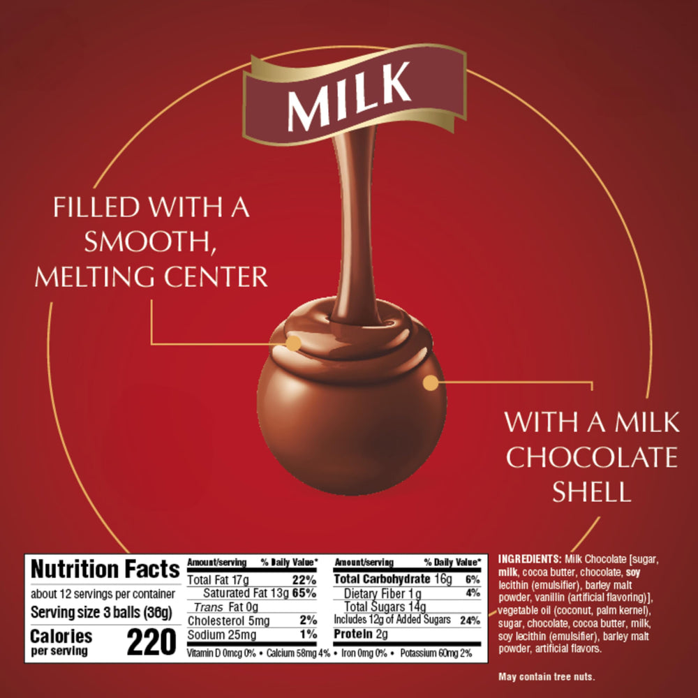 Truffle cross-section revealing Lindt silky melting center for indulgence