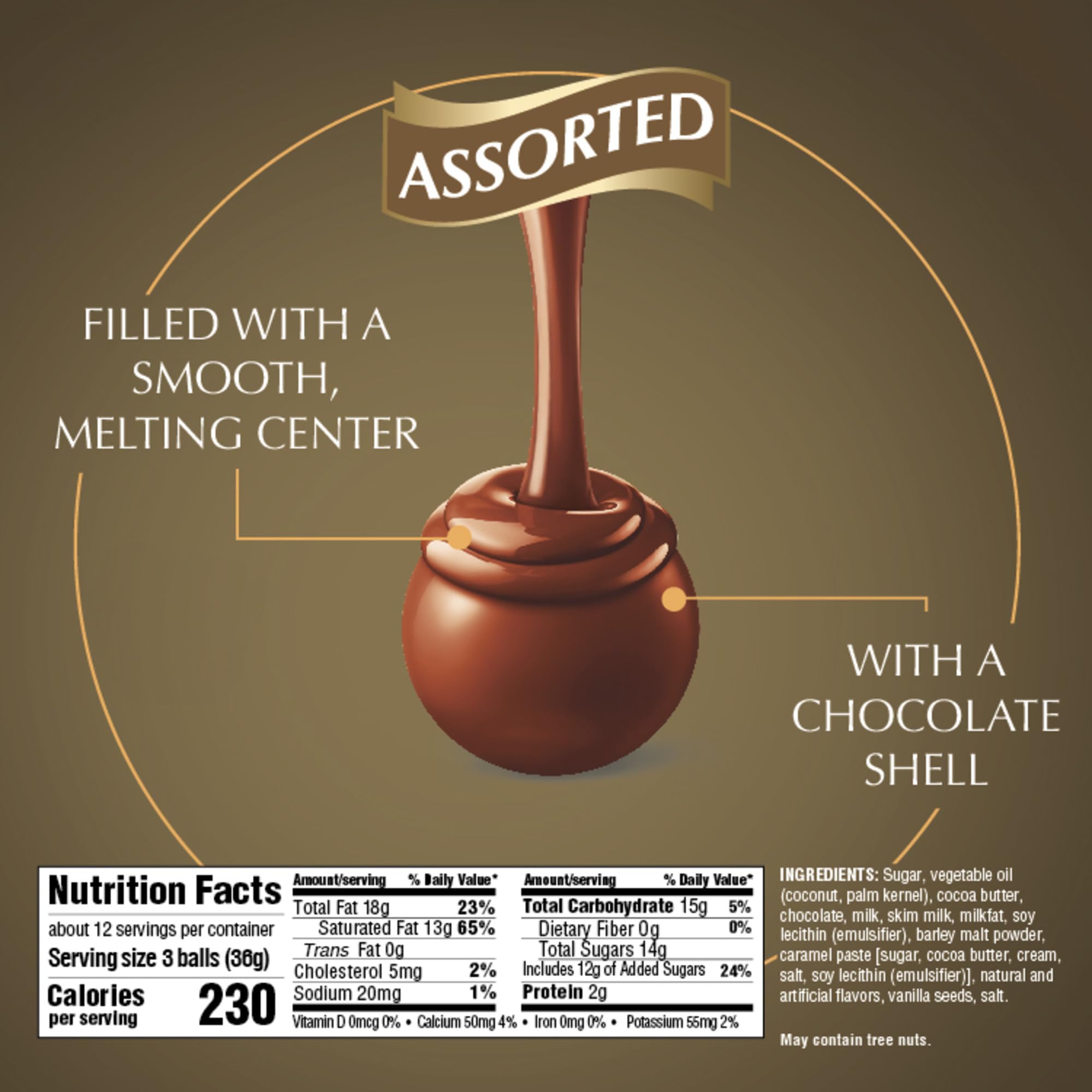 Lindt LINDOR close-up of truffle texture highlighting smooth melting center