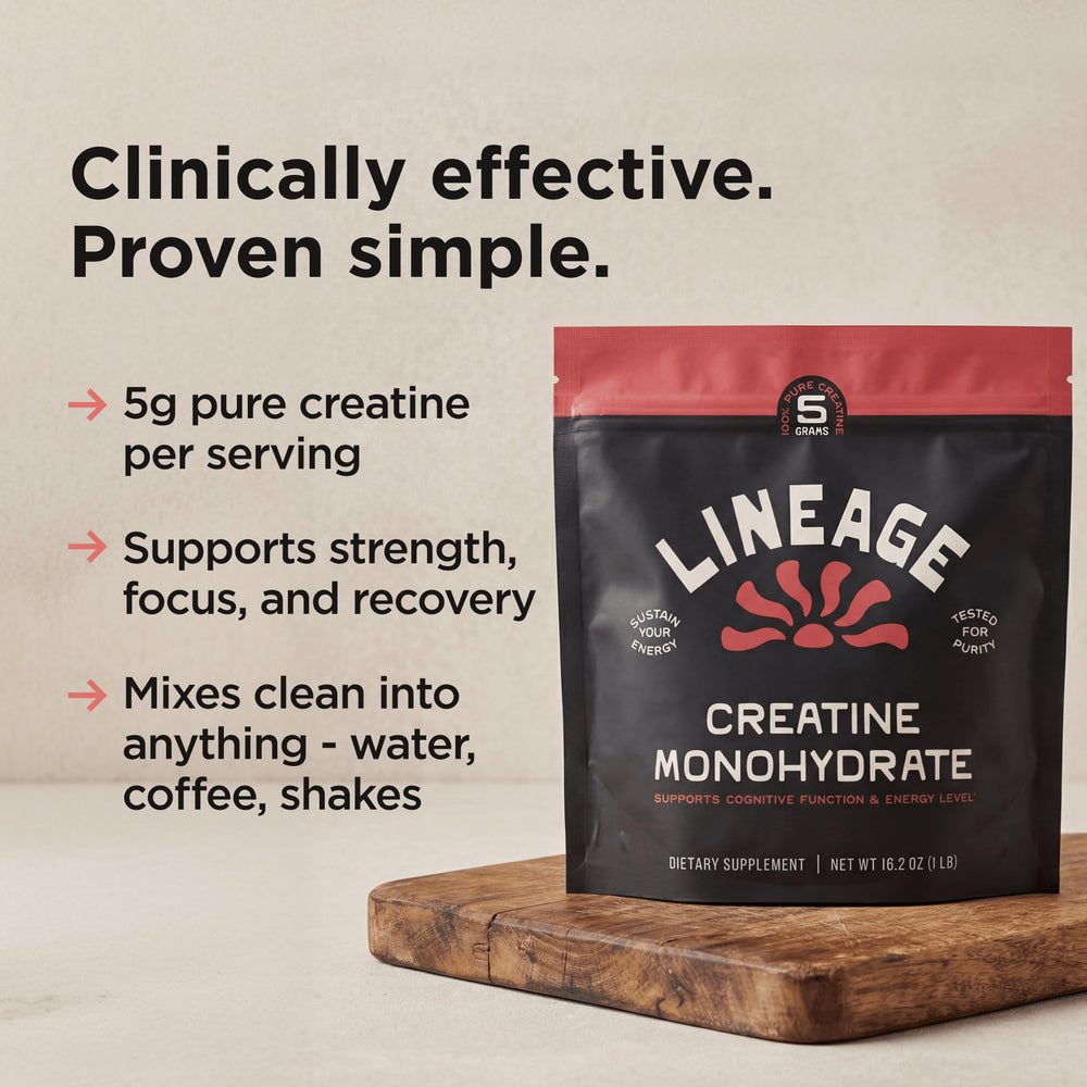 Lineage Provisions in gym setting with athlete using powder to support training consistency