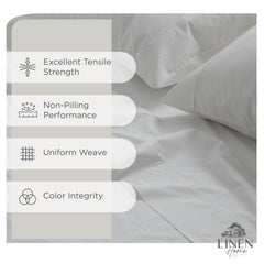 Linen Home close-up of percale weave highlighting breathable cool texture