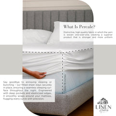 Linen Home pillowcase z-hem stitch detail demonstrating neat, durable finish