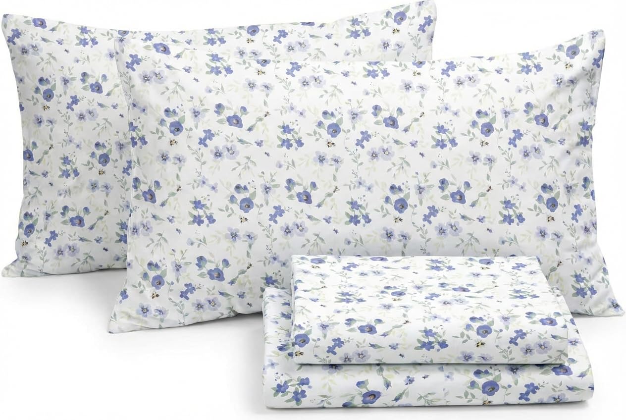 Linen Market front view of queen sheet set packaging showing color and content for easy selection
