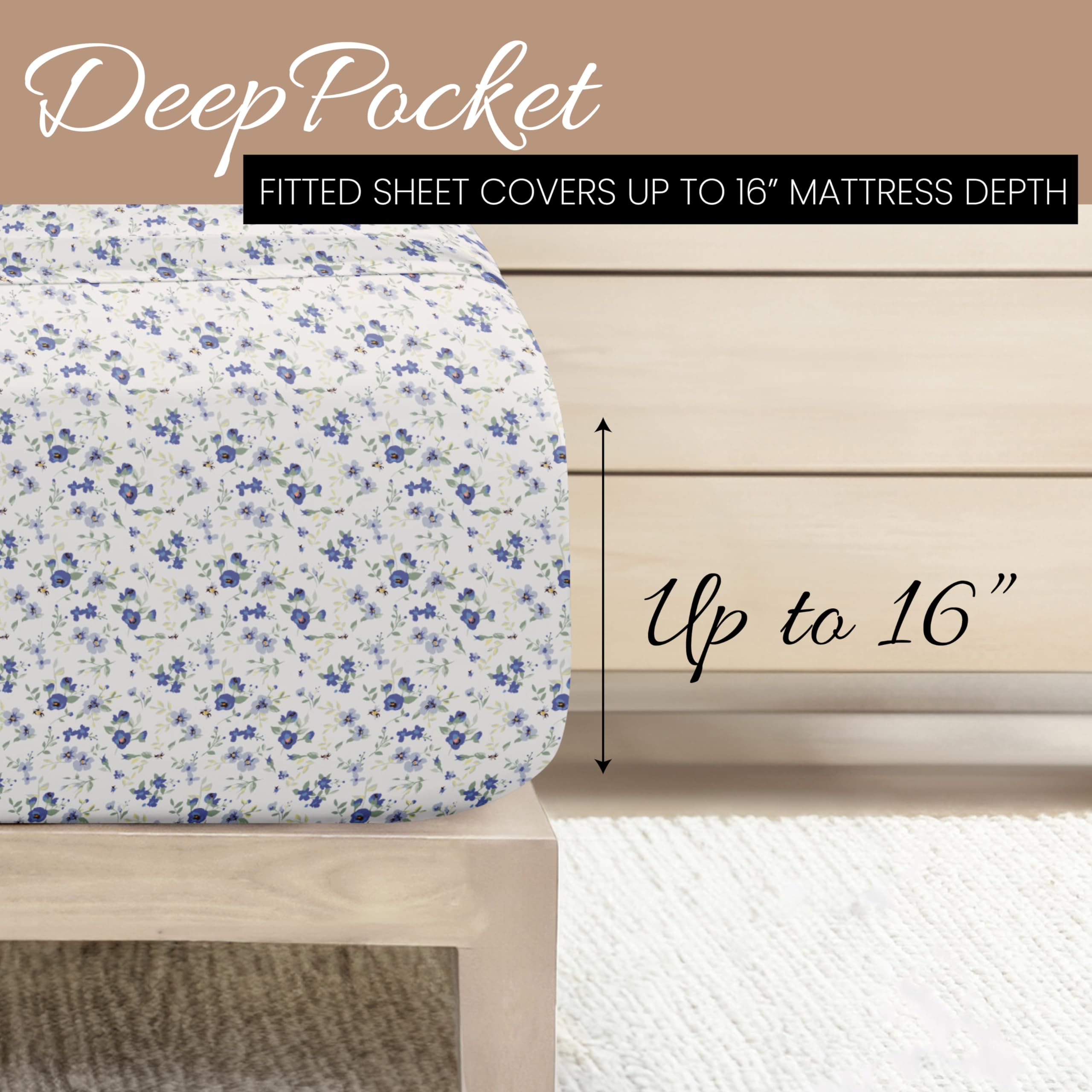 Linen Market queen sheet on mattress demonstrating fit on a standard queen for scale