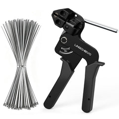 LingChievo zip tie gun and 100 stainless ties showing kit versatility and durability